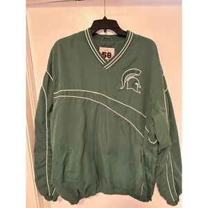 Michigan State Spartans Pullover Windbreaker Size XL